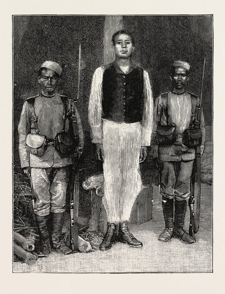 Detail of The Manipur Rebels: The Senaputty: Hanged for Murder of English Representatives by Anonymous