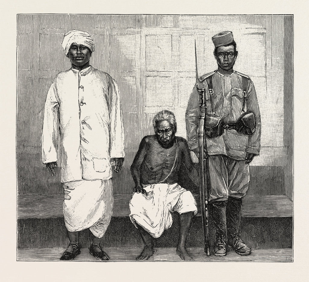 Detail of The Manipur Rebels: The Maharajah of Manipur and Tongal General, Both Condemned to Death, But Sentence Only Carried Out on the Tongal General by Anonymous