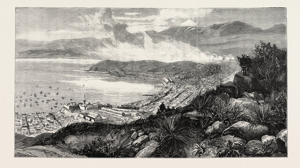 Detail of Valparaiso from the Hills South-East of the City: The Battlefield of Vina Del Mar is Just behind the Headland in the Centre of the Bay by Anonymous
