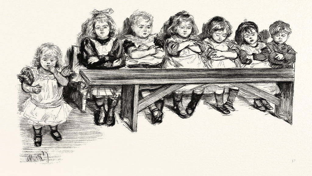 Detail of Free Education, the Babies' Bench by Anonymous
