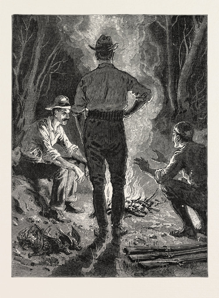 Detail of Lord Randolph Churchill in South Africa: Here Commenced Our First Cooking Efforts. To Collect Brushwood for the Fire, to Fill the Kettle and Boil the Water, Are the First Duties by Anonymous