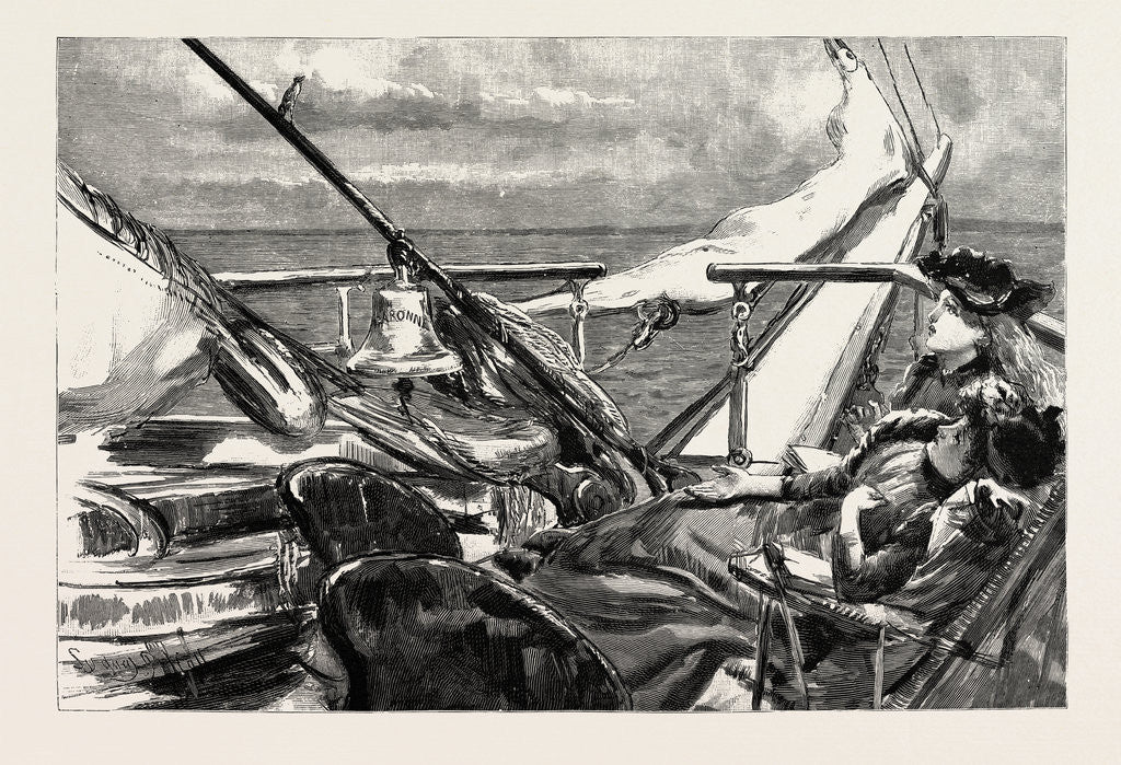 Detail of Norway: Nearing Home, a Message from the Shore by Anonymous