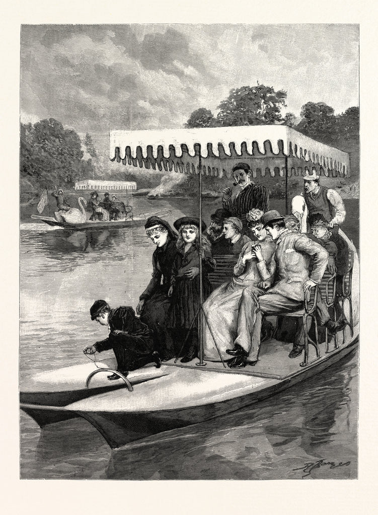 Detail of Water Bicycles on the Lake in the Central Park, New York by Anonymous
