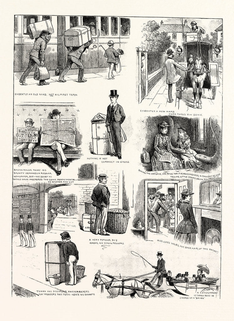 Detail of The End of the Holidays, Going Back to School by Anonymous