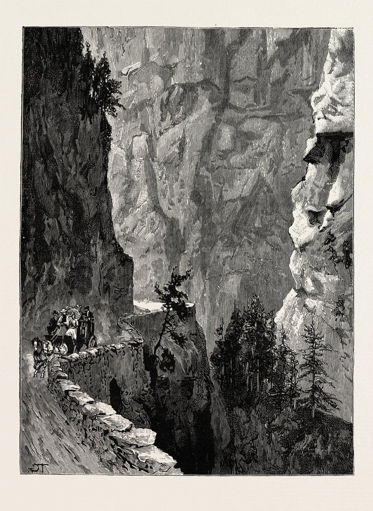 Detail of The Recent Accident in the Albula Pass, Switzerland, the Road Known As the Bergun Stein, Between Bergun and Filison by Anonymous