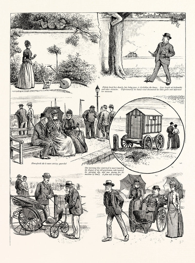 Detail of The Story of a Seaside Elopement: Edwin Loved Her Dearly, But, Being Poor, is Forbidden the House by Anonymous