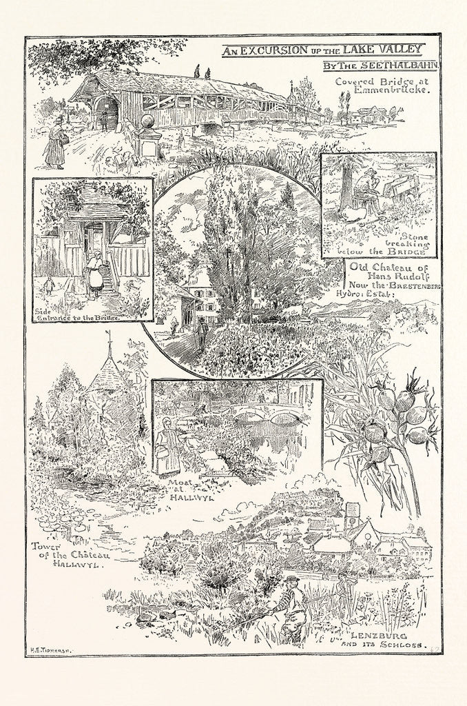 Detail of An Excursion Up the Lake Valley by the Seethalbahn by Anonymous