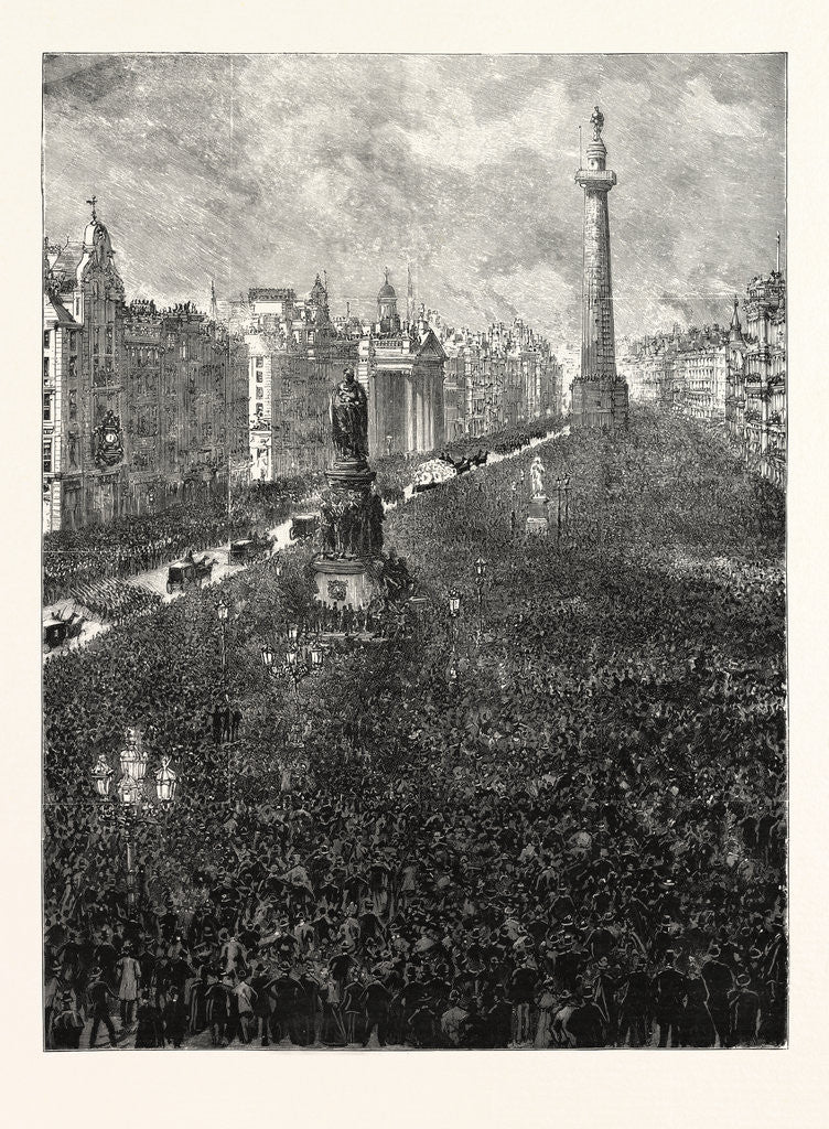 Detail of The Funeral of Mr. C.S. Parnell: The Procession Passing Through Sackville Street, Dublin by Anonymous