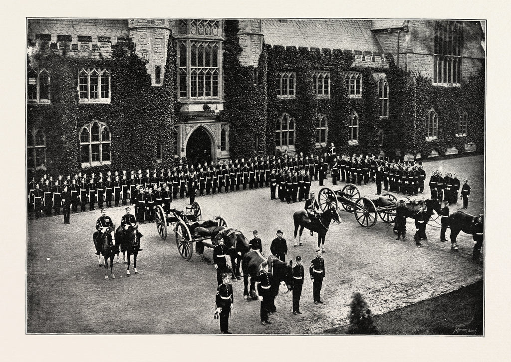 Detail of Young England, Parade of the Cadets at Malvern College by Anonymous