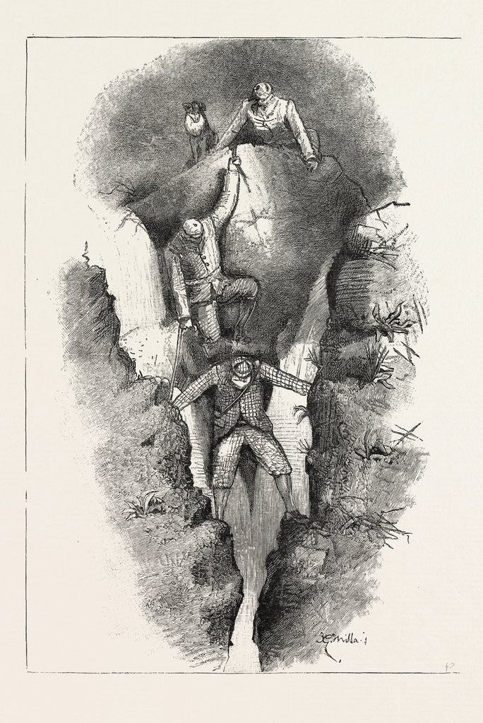 Detail of Deer Stalking in the Forest of the Black Mount, Argyllshire: A Rough Corner, the Stalk Down the Burn by Anonymous