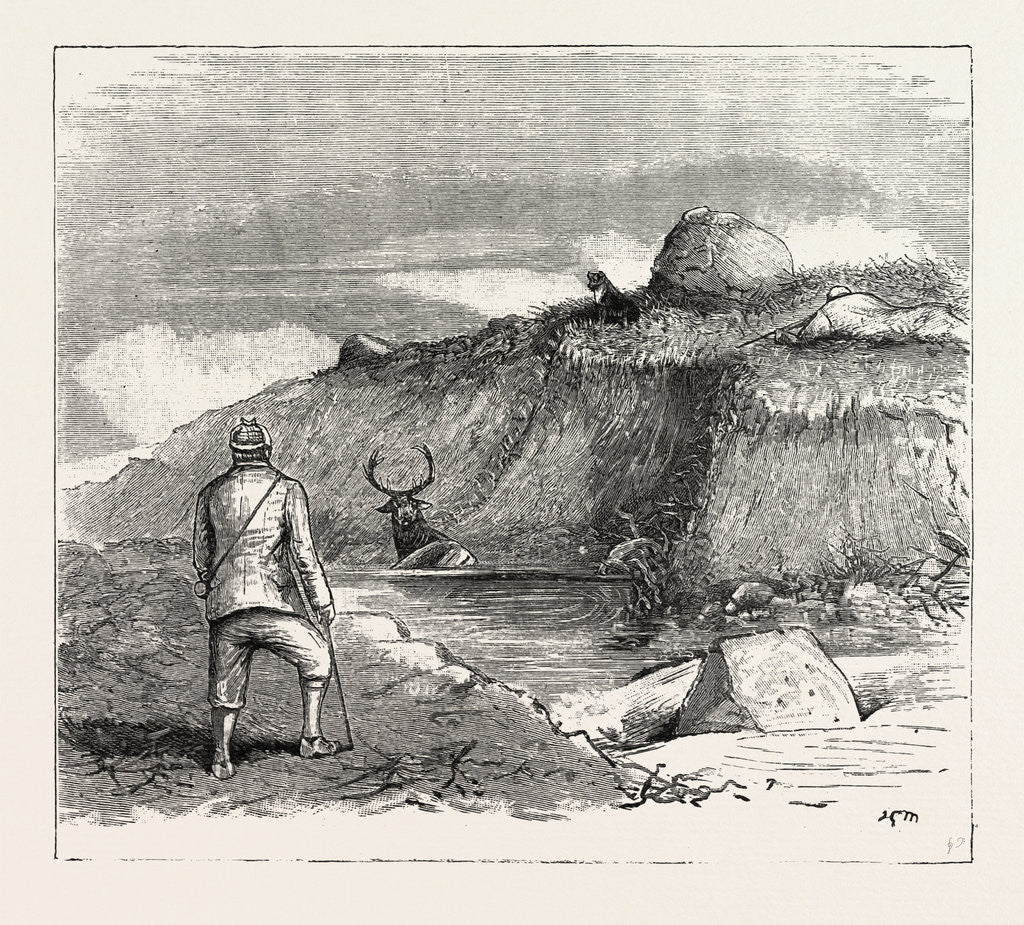 Detail of Deer Stalking in the Forest of the Black Mount, Argyllshire: The Coup De Grace by Anonymous