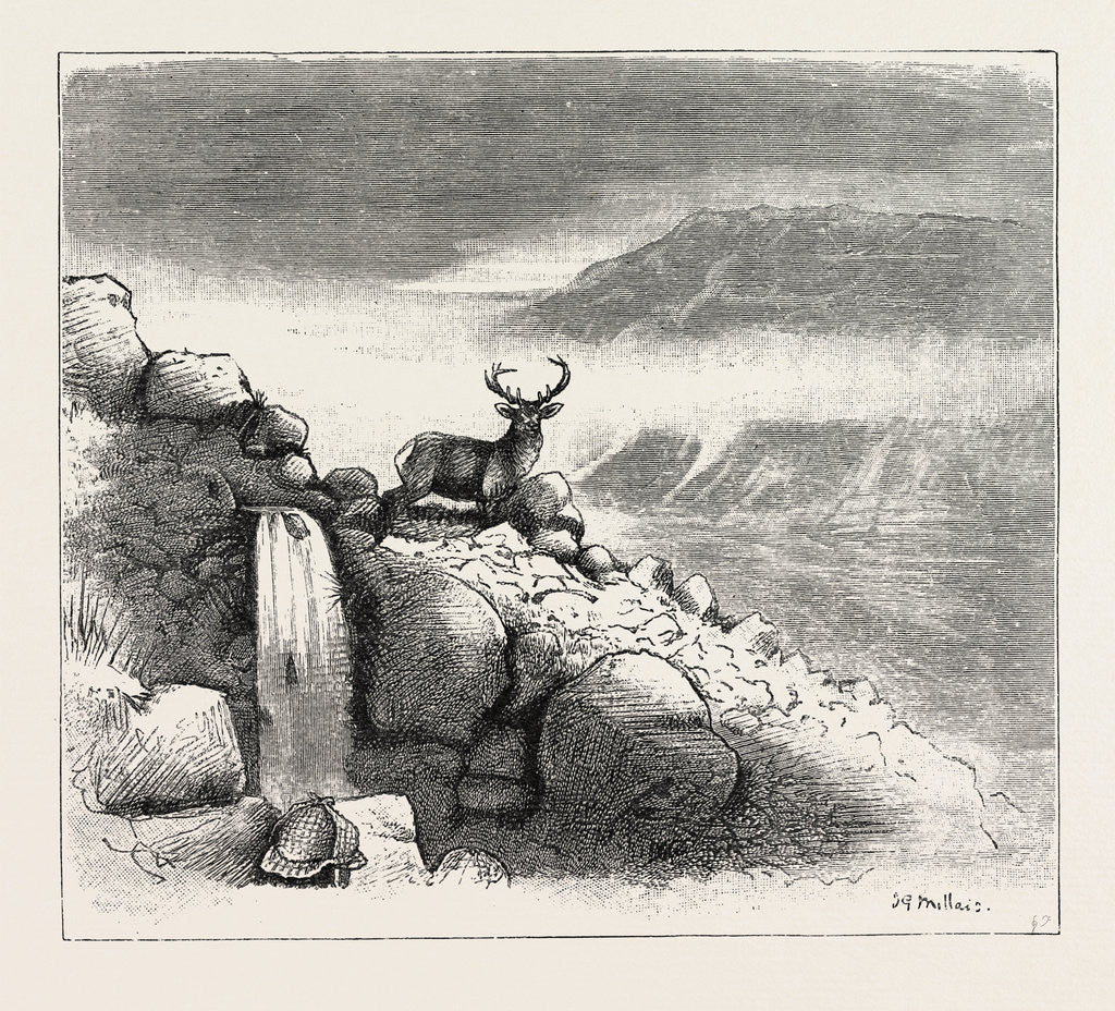 Detail of Deer Stalking in the Forest of the Black Mount, Argyllshire: The First Shot by Anonymous