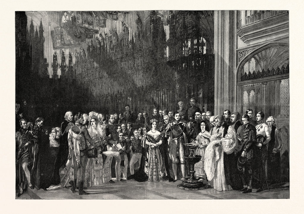 Detail of The Christening of H.R.H. The Prince of Wales in St. George's Chapel Windsor Castle January 25 1842 by Anonymous