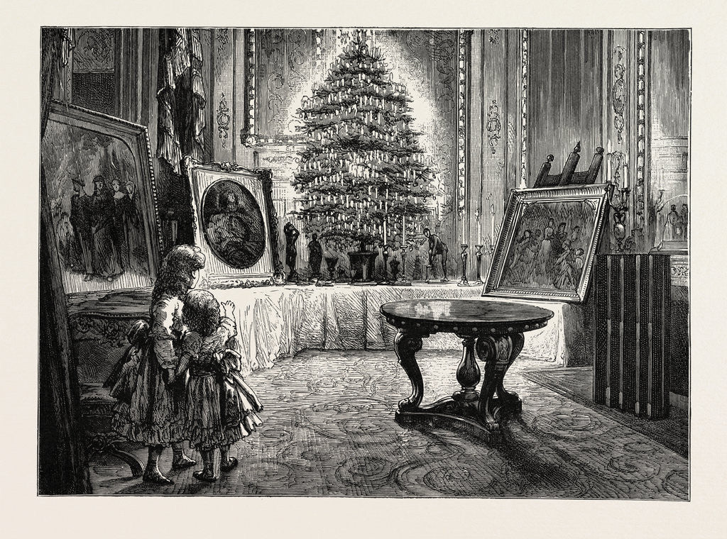 Detail of Christmas Eve at Windsor Castle, the Queen's Christmas Tree by Anonymous