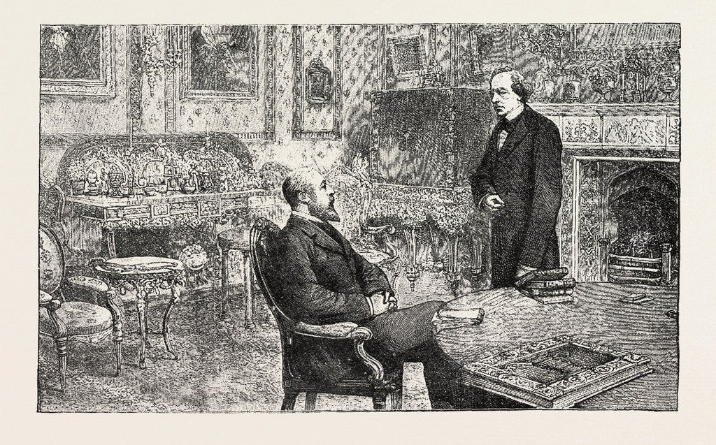 Detail of H.R.H. The Prince of Wales and Lord Beaconsfield at Hughenden Manor by Anonymous