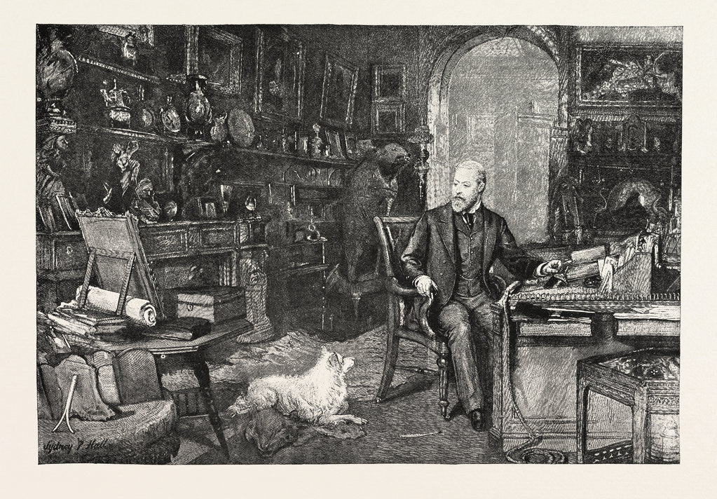 Detail of H.R.H. The Prince of Wales in His Study at Marlborough House by Anonymous
