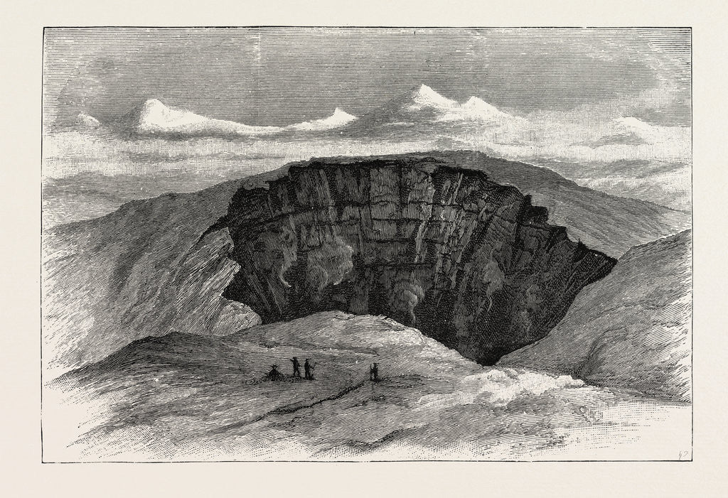 Detail of The Crater of the Active Volcano, Asamayama by Anonymous