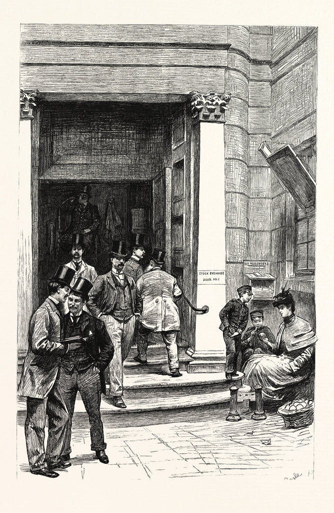 Detail of The London Stock Exchange the Entrance in Capel Court: The Entrance Was Opened in 1801 and is the Oldest Part of the Building. Only Members Are Allowed Entrance. by Anonymous