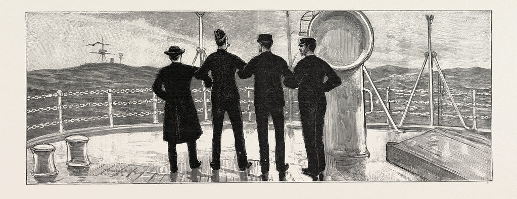 Detail of The Very Last Wave, an Incident in the Cruise of the Channel Sqadron: Awful Nonsense Stopping below! It's All Over by Anonymous