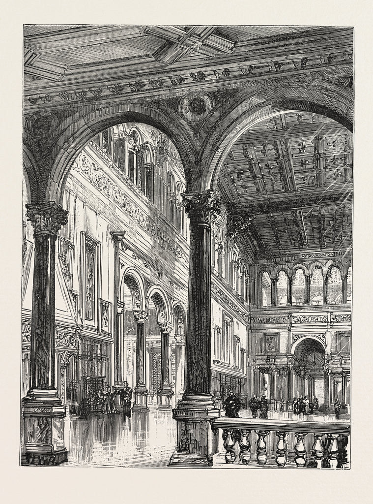 Detail of Lord Salisbury's Visit to Birmingham, Hewell Grange, the Seat of Lord Windsor, Where the Prime Minister is Staying: The Great Hall by Anonymous