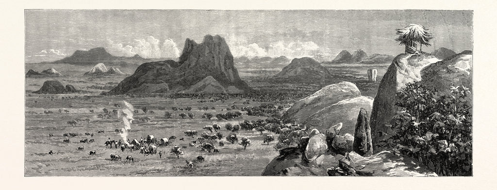Detail of Lord Randolph Churchill in South Africa; a Sketch of the Country from Matipi's Kraal by Anonymous