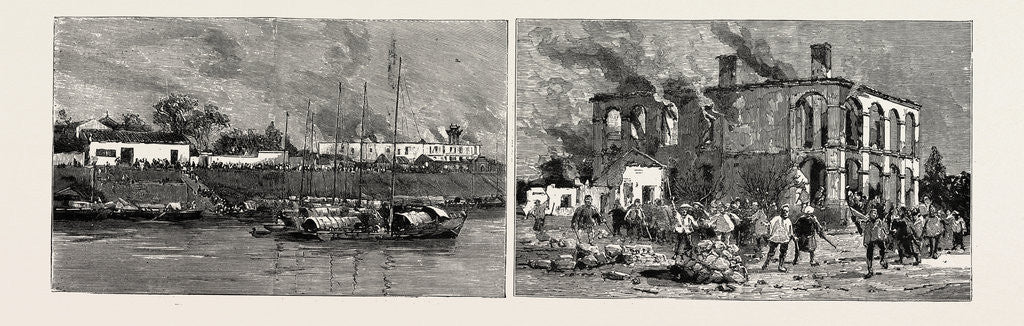 Detail of The Chinese Outrages, the Riots in the Foreign Concession at Ichang on the Upper Yangtze River by Anonymous