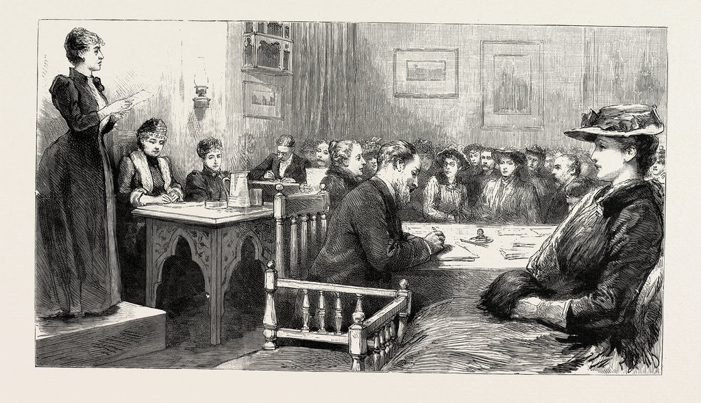 Detail of Conference of the Women's Franchise League in Russell Square, London by Anonymous