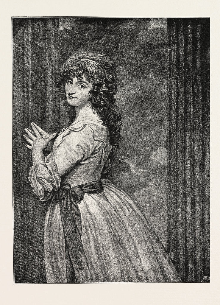 Detail of Mrs. Dorothy Jordan As Peggy in the Country Girl by Anonymous