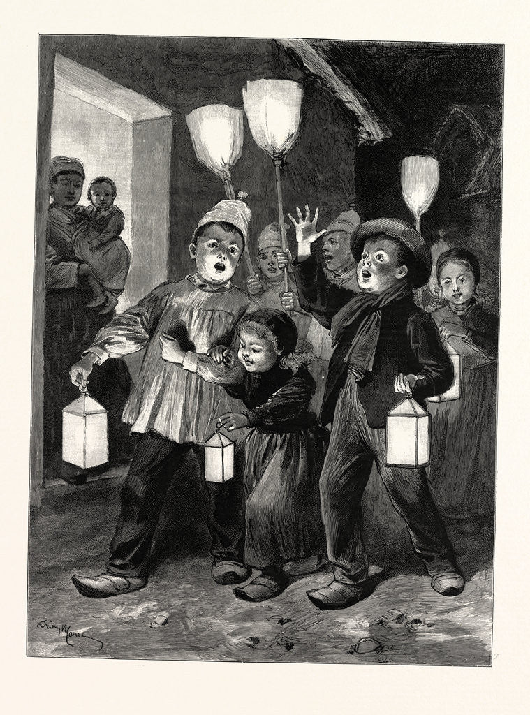 Detail of A Curious Custom in Brittany, France by Anonymous