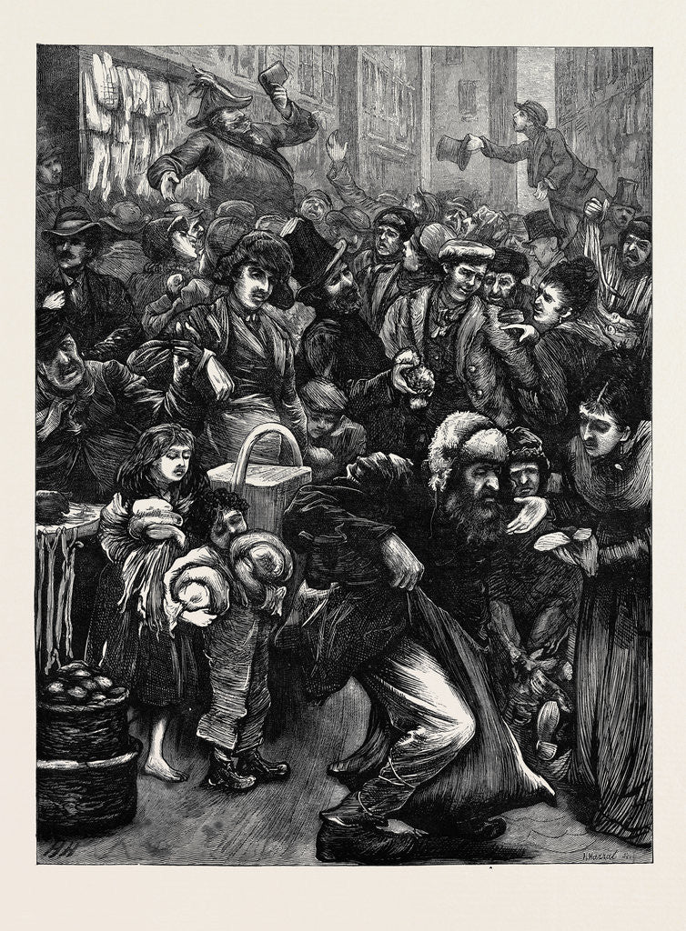Detail of The Sunday Trading Question: A Sketch in Petticoat Lane by Anonymous