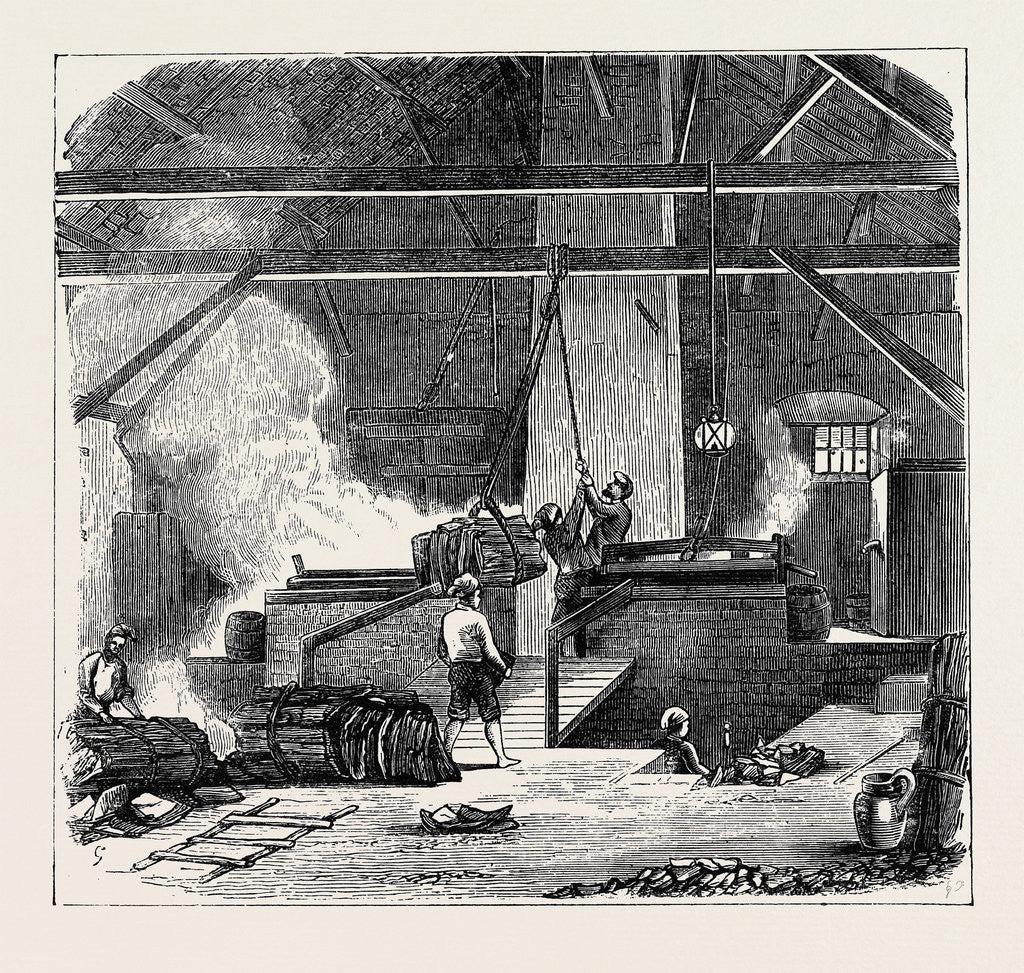 Detail of Cork Manufacture in Spain: The Boiling Department by Anonymous