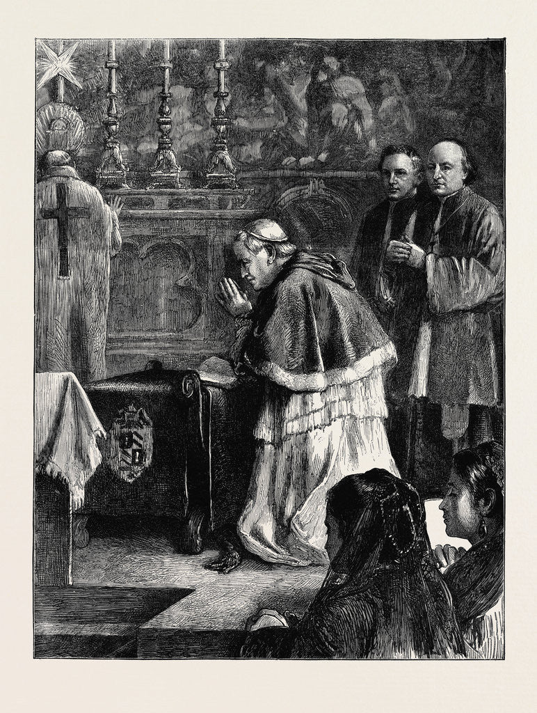 Detail of The Pope Hearing Private Mass in the Sistine Chapel by Anonymous