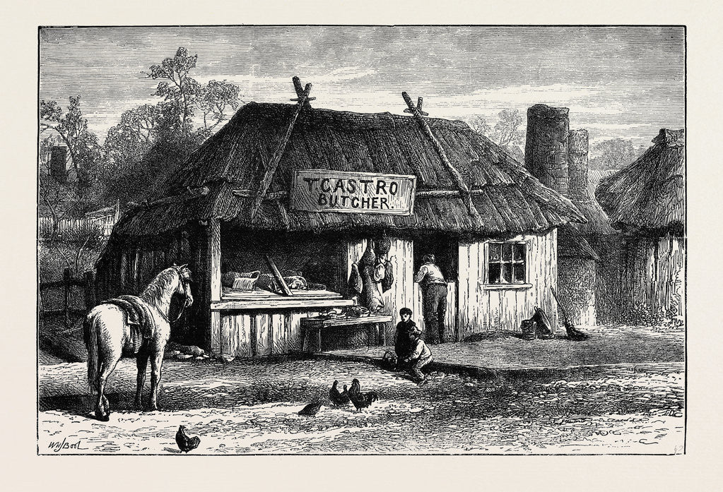 Detail of The Shop of Castro the Butcher at Wagga Wagga, Australia by Anonymous