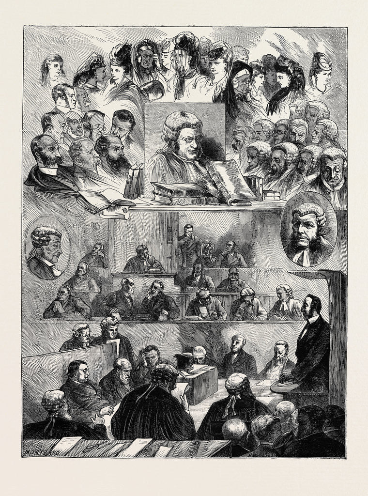 Detail of The Tichborne Case: Sketches of Heads in Court, Australia by Anonymous