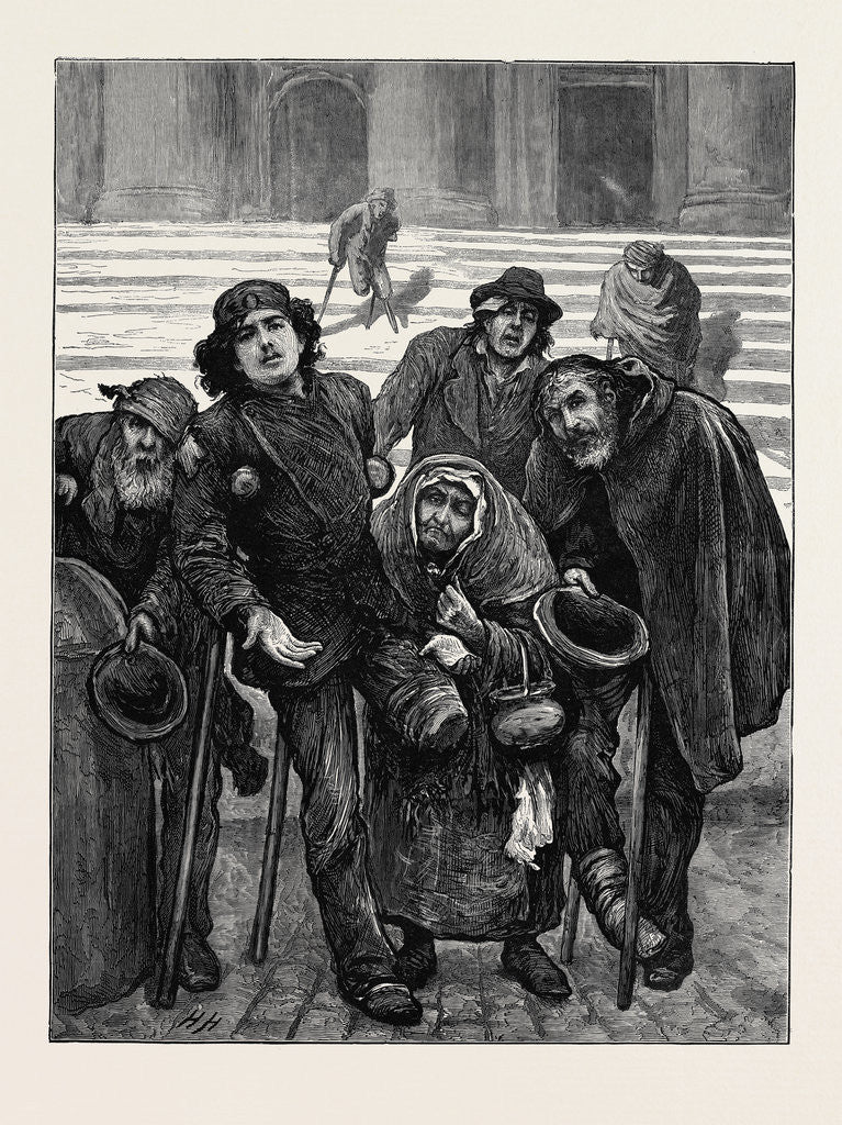 Detail of Rome: The Steps of St. Peter's, Per Carità, Signori, Italy by Anonymous