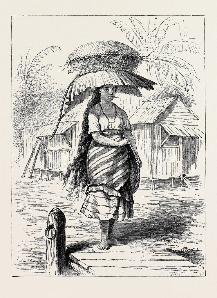 Detail of Manilla Girl Waiting for the Ferry Boat by Anonymous