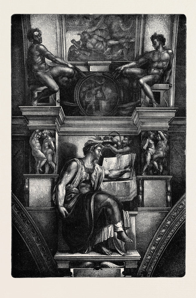 Detail of Rome: The Erythraean Sibyl, in the Sistine Chapel, Italy by Anonymous