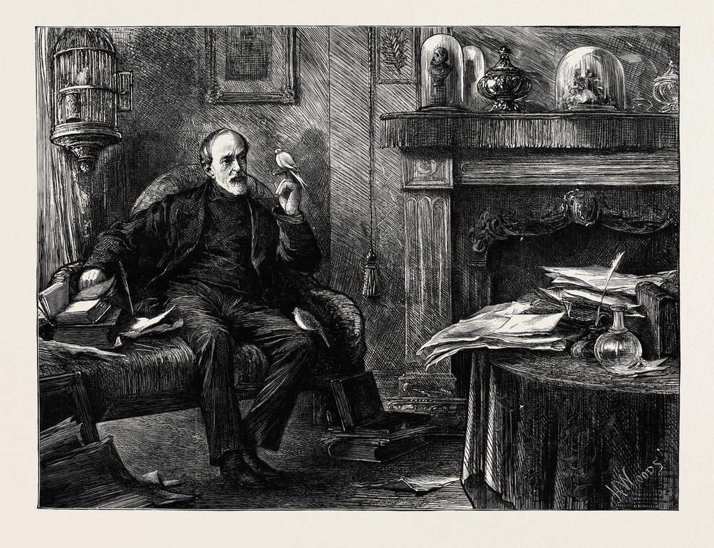 Detail of Joseph Mazzini in His Study at Brompton by Anonymous