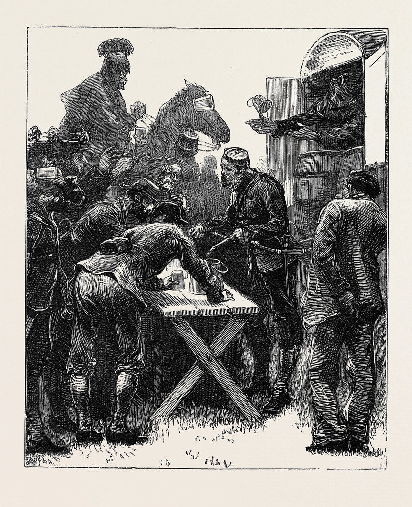 Detail of The Volunteer Review at Brighton: Refreshments on the Field by Anonymous