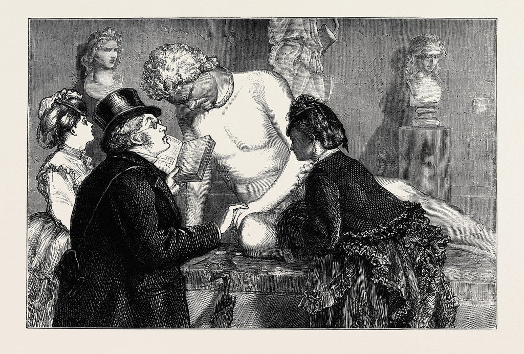 Detail of Rome: The British Tourist and the Dying Gladiator, Italy by Anonymous