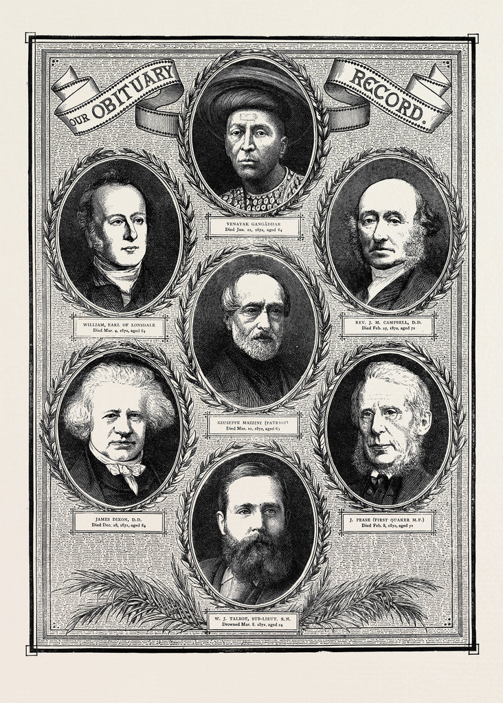 Detail of Obituary Record by Anonymous