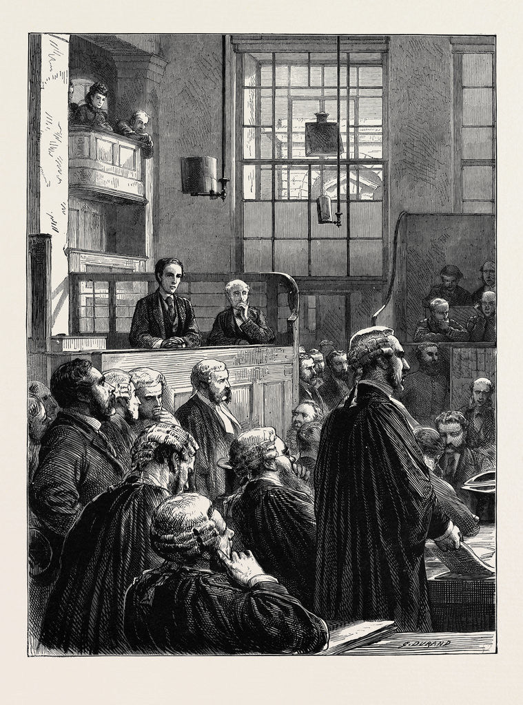 Detail of A Sketch at the Central Criminal Court During the Late Trial of O'Connor by Anonymous