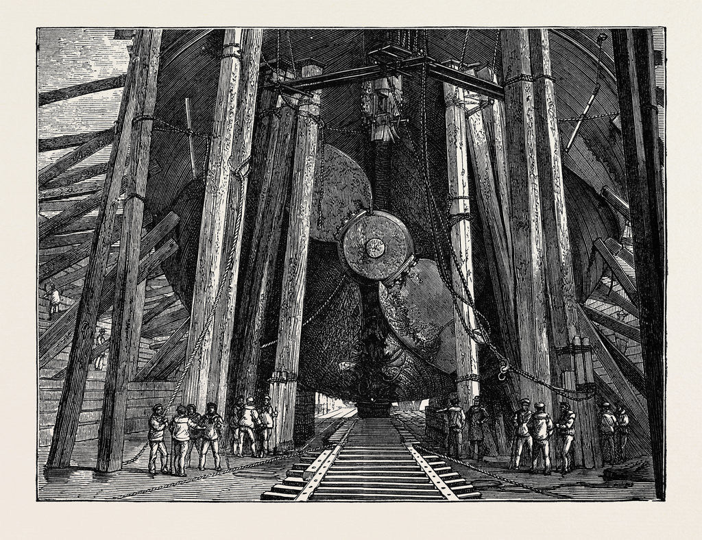 Detail of H.M.S. Lord Clyde in the Dry Dock at Malta by Anonymous
