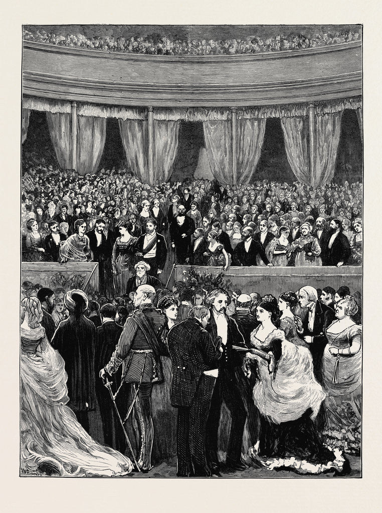 Detail of The Reception at the International Exhibition: Scene in the Albert Hall by Anonymous