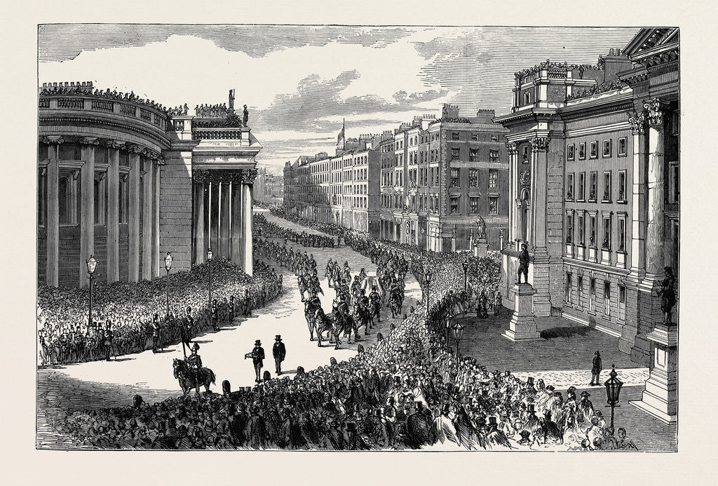 Detail of Lord Mayo's Funeral: A Sketch Near the Bank of Ireland by Anonymous