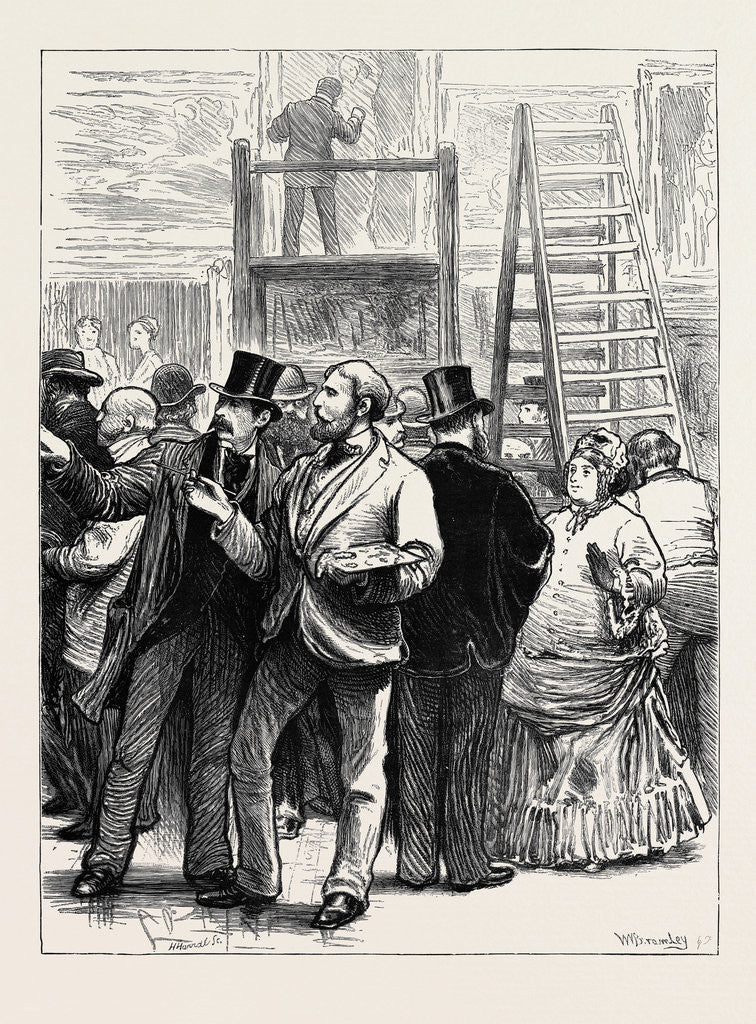 Detail of Varnishing Day at the Royal Academy by Anonymous