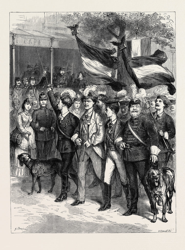 Detail of Opening of the Strasburg University: A Group of German Students by Anonymous