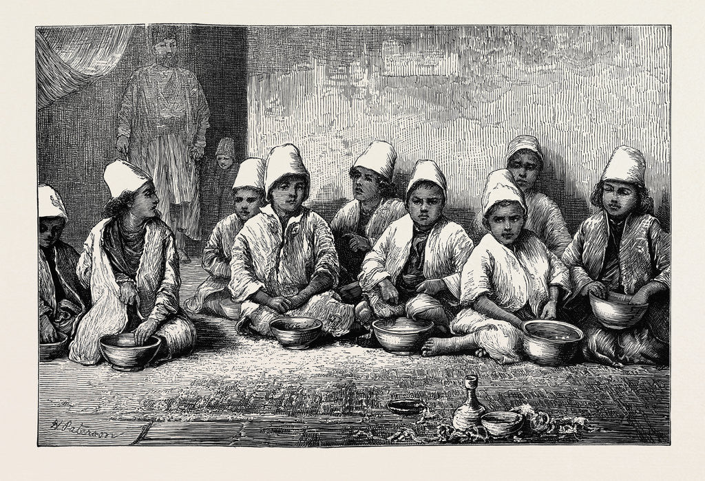 Detail of The Persian Famine: Boys in the Orphanage at Shiraz by Anonymous