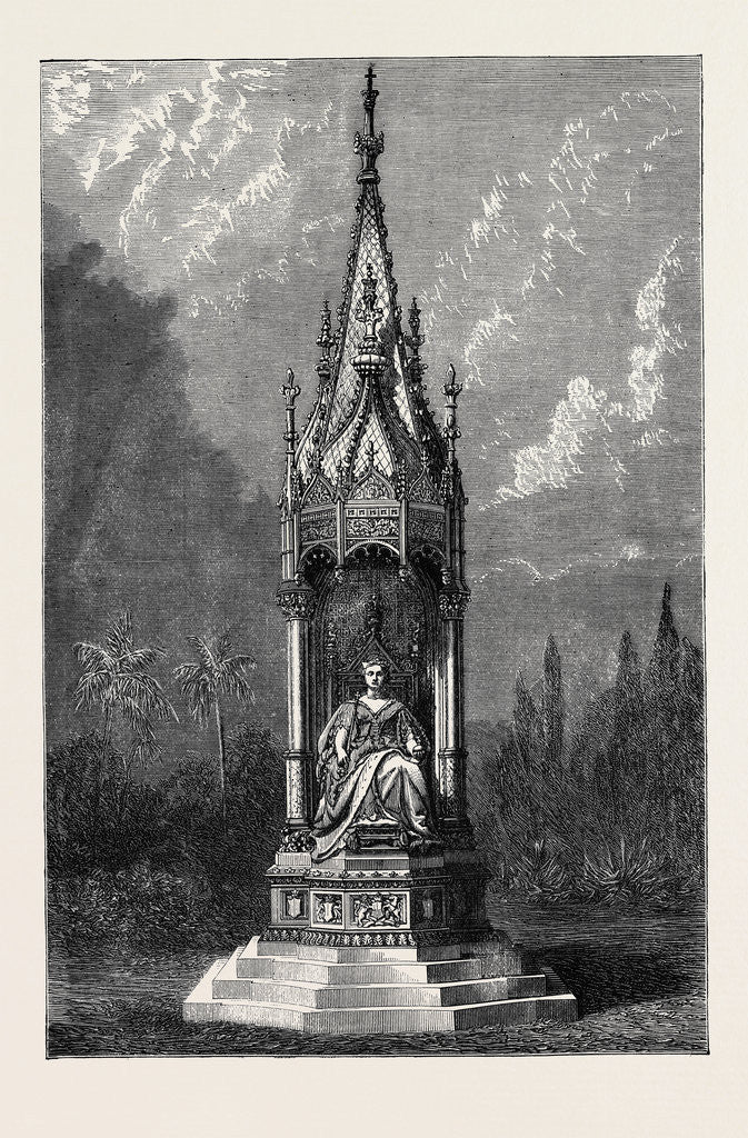 Detail of Statue of Her Majesty in the Victoria Gardens, Bombay, Presented by the Guicowar of Baroda by Anonymous