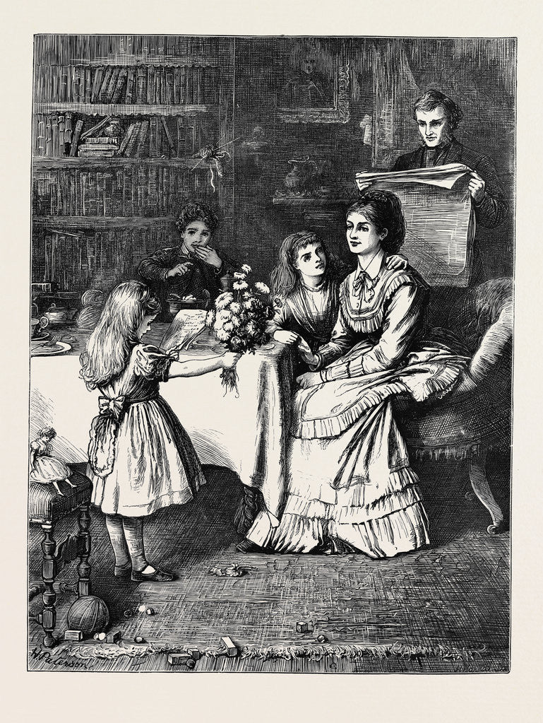 Detail of Mamma's Birthday by Anonymous